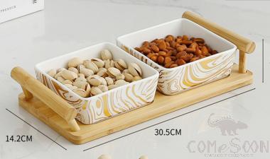 Ceramic Snack Plate,White