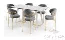 Dinning Table，Stainless Steel，200*100*75cm