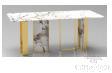 Dinning Table，Stainless Steel，200*100*75cm