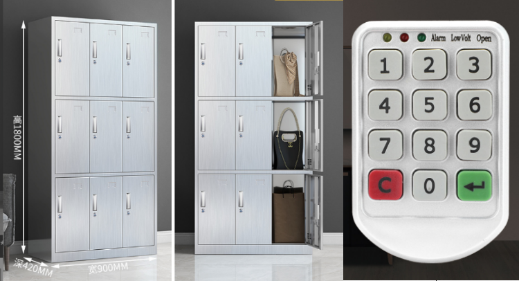 9-Door Locker,1.3Mm 201,H180*W90*42Cm