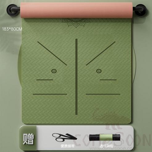 Yoga Mat, Tpe, 183*80cm, With Posture Line