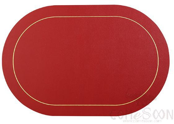 Two-color oval table runner, PU, L45*W30cm
