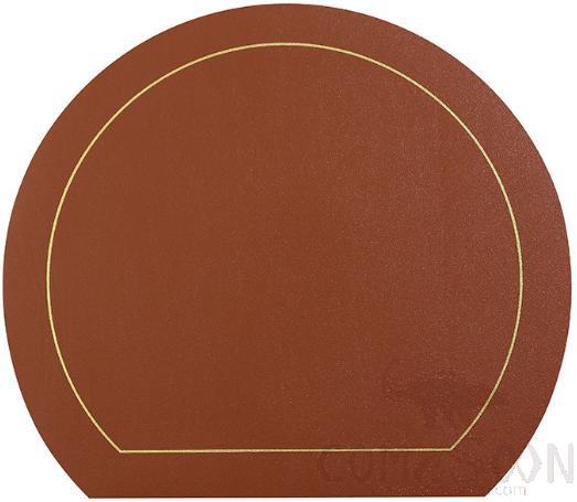 Two-color Half Round Table Runner, PU, L33*W26cm