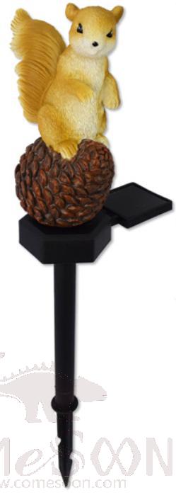 Solar Squirrel Ground Lamp, Resin,+Plastic, 41*12*7cm