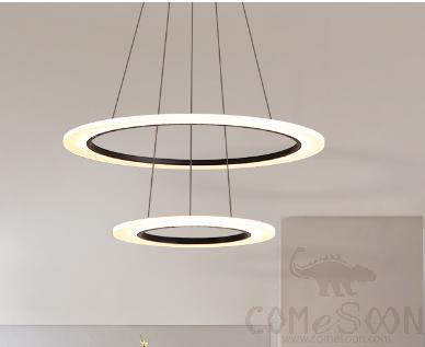 Double Circle Chandelier, Hardware + Acrylic, 100+120Cm