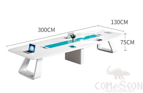 White Meeting Table, Square, 320 * 130 * 75cm