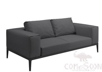 Double Sofa, Teak+Aluminum Tube, 165*85*65Cm