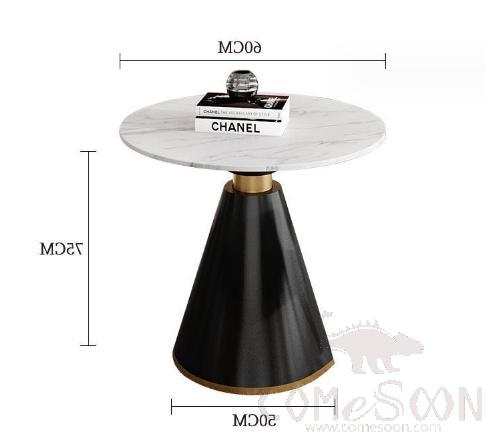 Coffee Table, Rock Plate, D60*H75Cm
