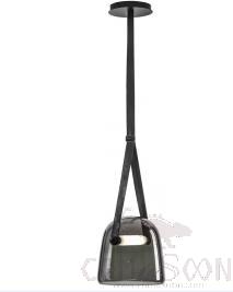 Small Chandelier, Iron + Glass, D200*H1600Mm+1.5M Leather