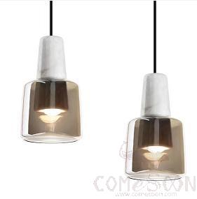 Small Chandelier, Iron + Marble + Glass, D200*H160Mm