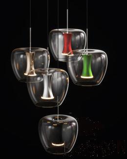 Small Chandelier, Glass+Aluminum+Iron+Acrylic, D220*H220Mm