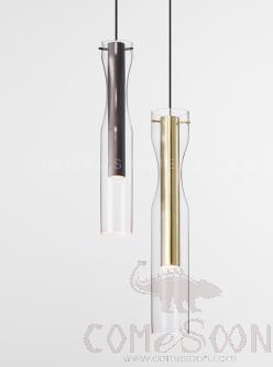 Small Pendant Light, Copper+Glass, 80*460Mm