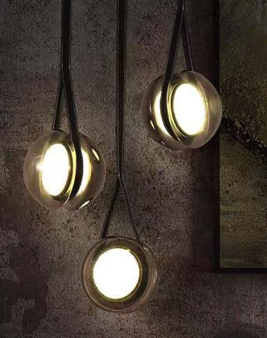 Small Pendant Lamp, Hardware+Aluminum+Leather+Glass, D150*H150Mm