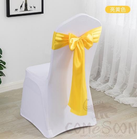 Chair Cover Band,Bright Yellow,14*275Cm