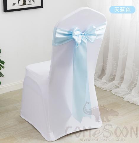 Chair Cover Band,Sky Blue,14*275Cm