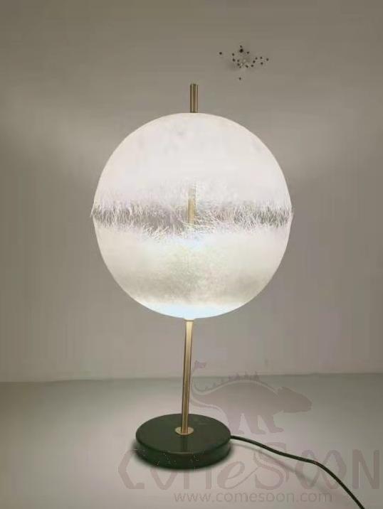 Table Lamp, Copper+Marble+Glass, D300*H550Mm