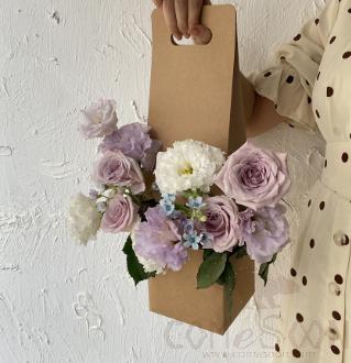 Flower Tote Bag，Cardboard，Yellow