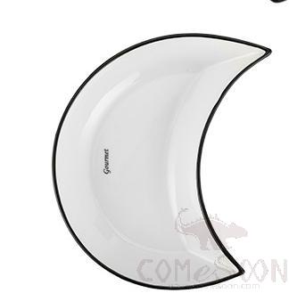 Ceramic Crescent Plate, 20.5 * 10 * 4cm