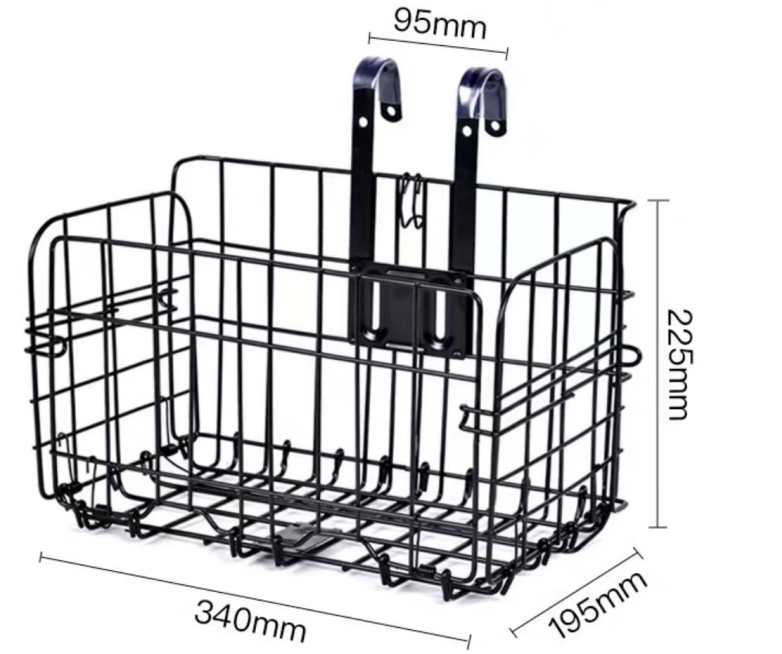 Front Bicycle Basket, 340*195*225mm