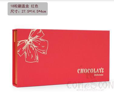 18Pcs Red Chocolate Gift Box,27.5*14.5*4cm