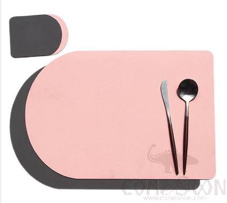 Customized Placemat, LL44*W30cm,Pink+Gray