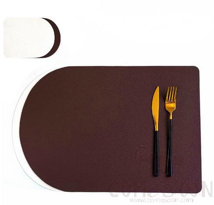 Customized Placemat, LL44*W30cm, Coffee+Milk White
