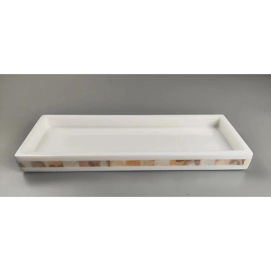 Sangeli Bathroom Convenience Box, Resin + Shellfish, 30.6*10.3*2.7Cm