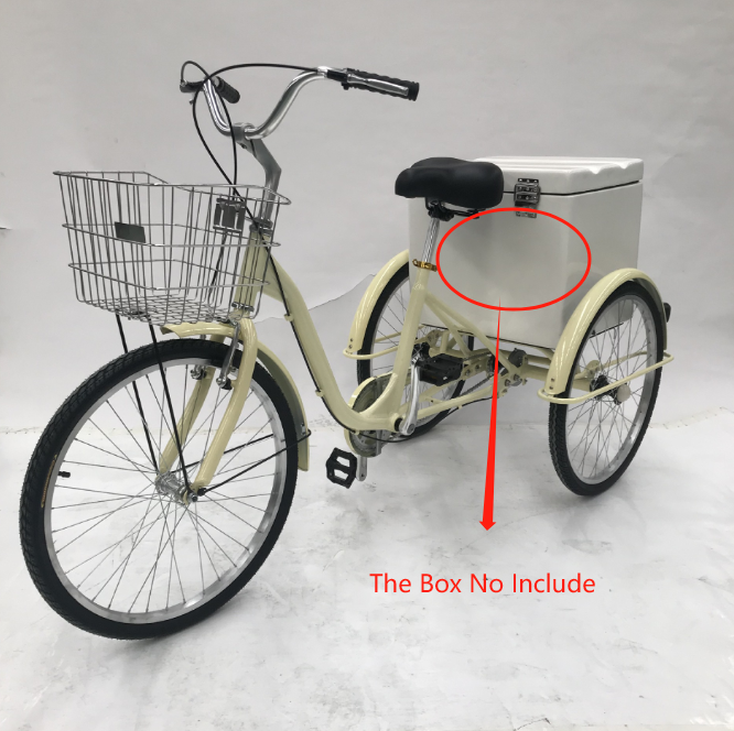 Tricycle,Aluminum alloy,24&quot; W/O White Insulated Box