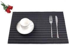 Hot Pressed Edge Pvc Placemat With White Line 2*1