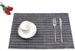Hot Pressed Edge Pvc Placemat With White Line 2*1
