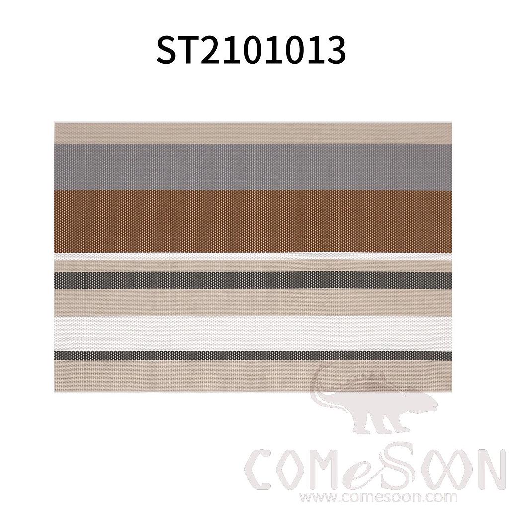 Hot Pressed Edge Pvc Placemat, Curry Stripe 2*1