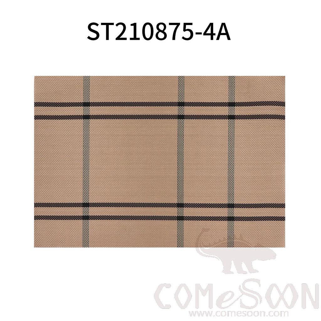 Hot Pressed Edge Pvc Placemat, Champagne Black Stripe 2*1