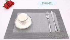 Hot Pressed Edge Pvc Placemat,Clear+Black Single Frame