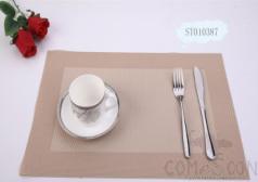Hot Pressed Edge Pvc Placemat,Beige Single Frame