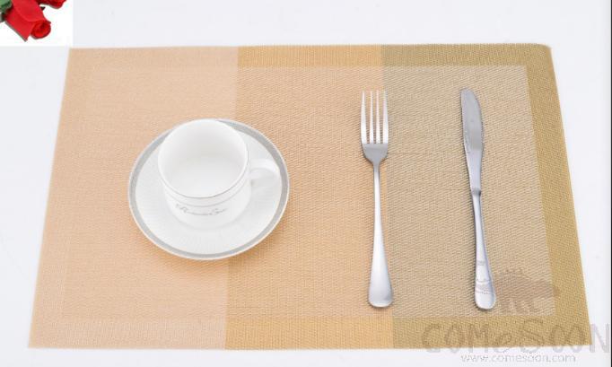 Hot Pressed Edge Pvc Placemat, Gradient Twill Single Frame
