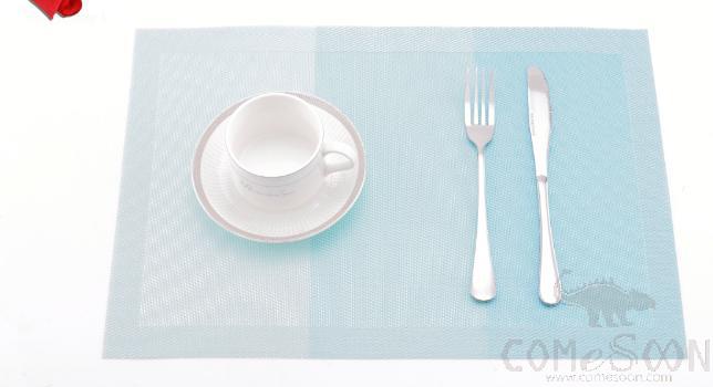 Hot Pressed Edge Pvc Placemat, Gradient Twill Single Frame