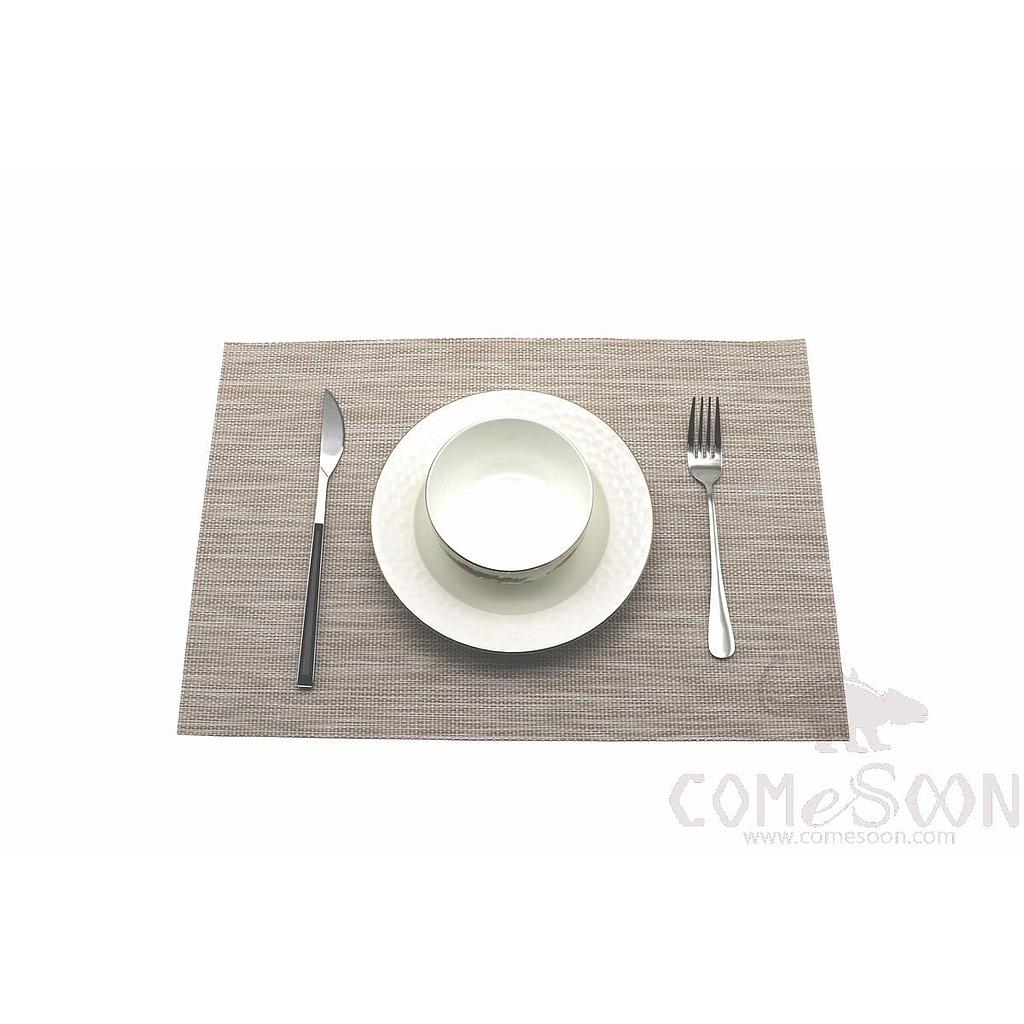 Hot Pressed Edge Pvc Placemat, Beige 2*2