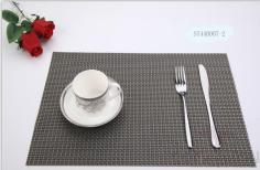Hot Pressed Edge Pvc Placemat, Black And White + Black And Gold 4*4