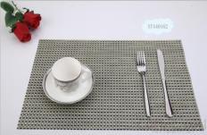 Hot Pressed Edge Pvc Placemat, Transparent + Green 4*4