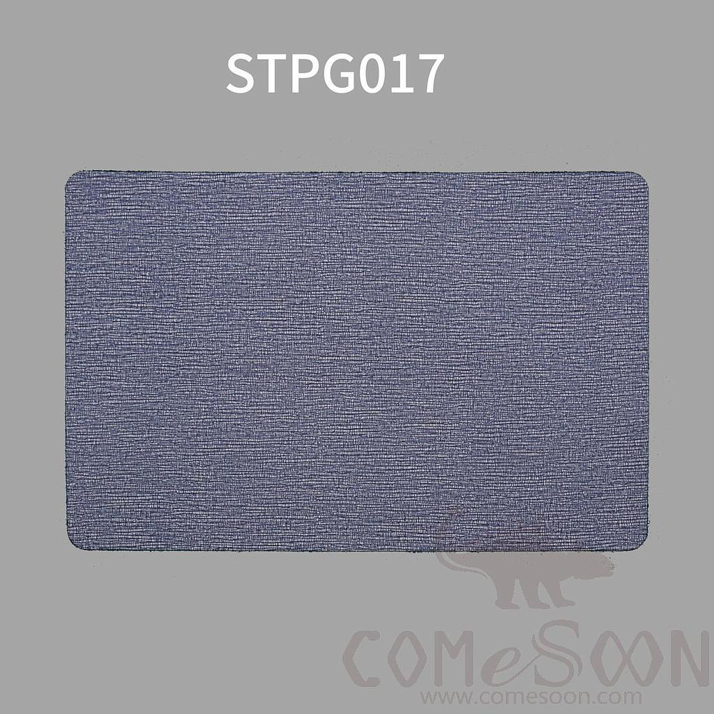 Hot Pressed Edge Round Corner Blue Bamboo Leather Crimped Placemat 28*43*0.1cm