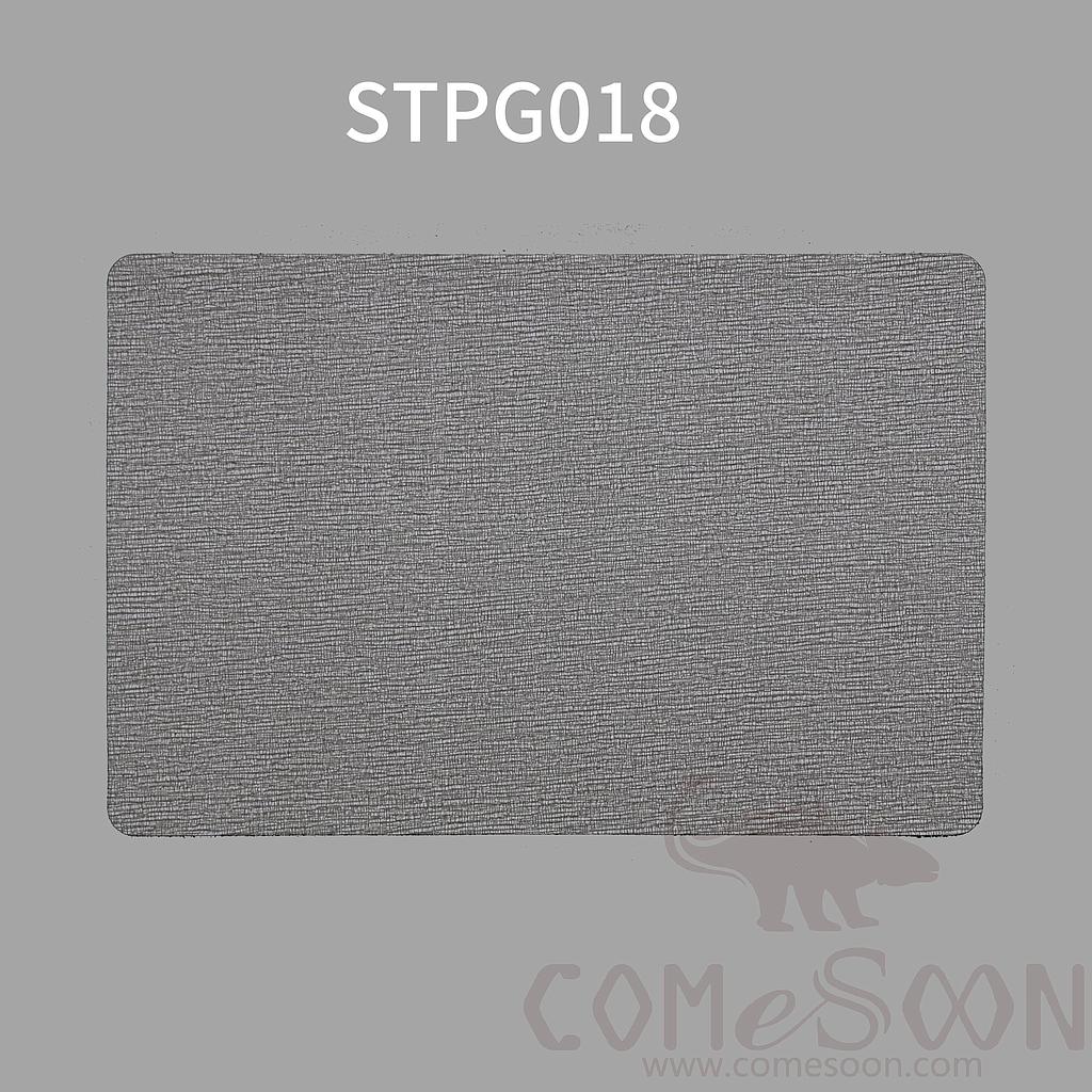 Hot Pressed Edge Round Corner Grey Bamboo Leather Crimped Placemat 28*43*0.1cm