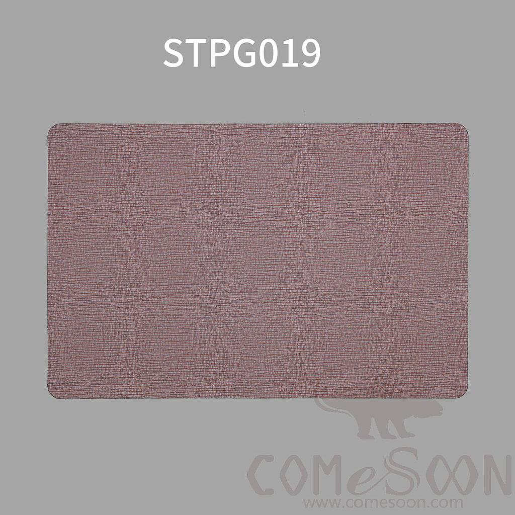 Hot Pressed Edge Round Corner Red Bamboo Leather Crimped Placemat 28*43*0.1cm