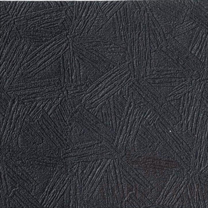 Hot Pressed Edge Round Corner Black Embossed Leather Crimped Placemat 28*43*0.1cm