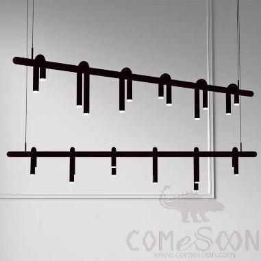 6-Head Art Chandelier, Iron Baking Paint, 1500*110*H300Mm