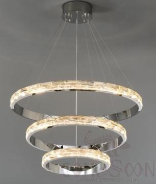 Artistic Chandelier, Stainless Steel+Crystal, ¢80*H5Cm