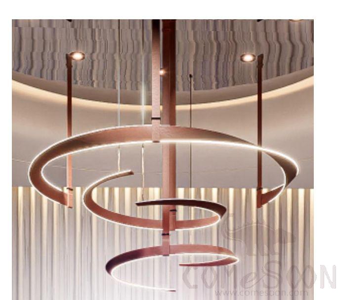 Art Pendant Light, Iron+Aluminum+Rotomolded Ball+Pc, L2750Mm