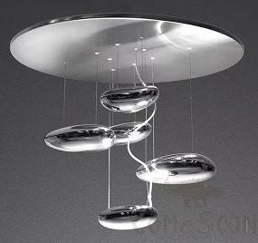 Art Pendant Light, Stainless Steel Mirror + Glass, D700*H560Mm