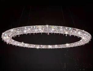 Art Chandelier,Stainless Steel+Crystal,¢60*H10Cm