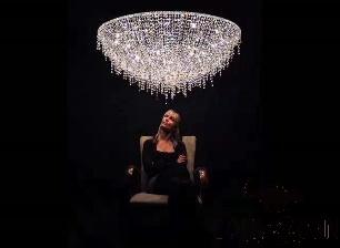 Art Chandelier,Stainless Steel+Crystal,¢40*H20Cm