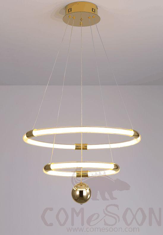 Art Chandelier, Electroplated Iron + Acrylic + Silicone, Φdouble 600+400Mm